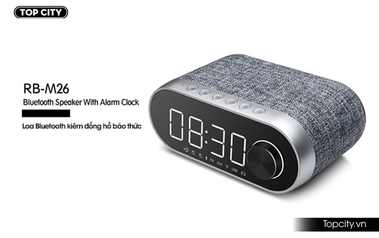 Loa Bluetooth kiêm đồng hồ báo thức Remax RM - M26 (1)